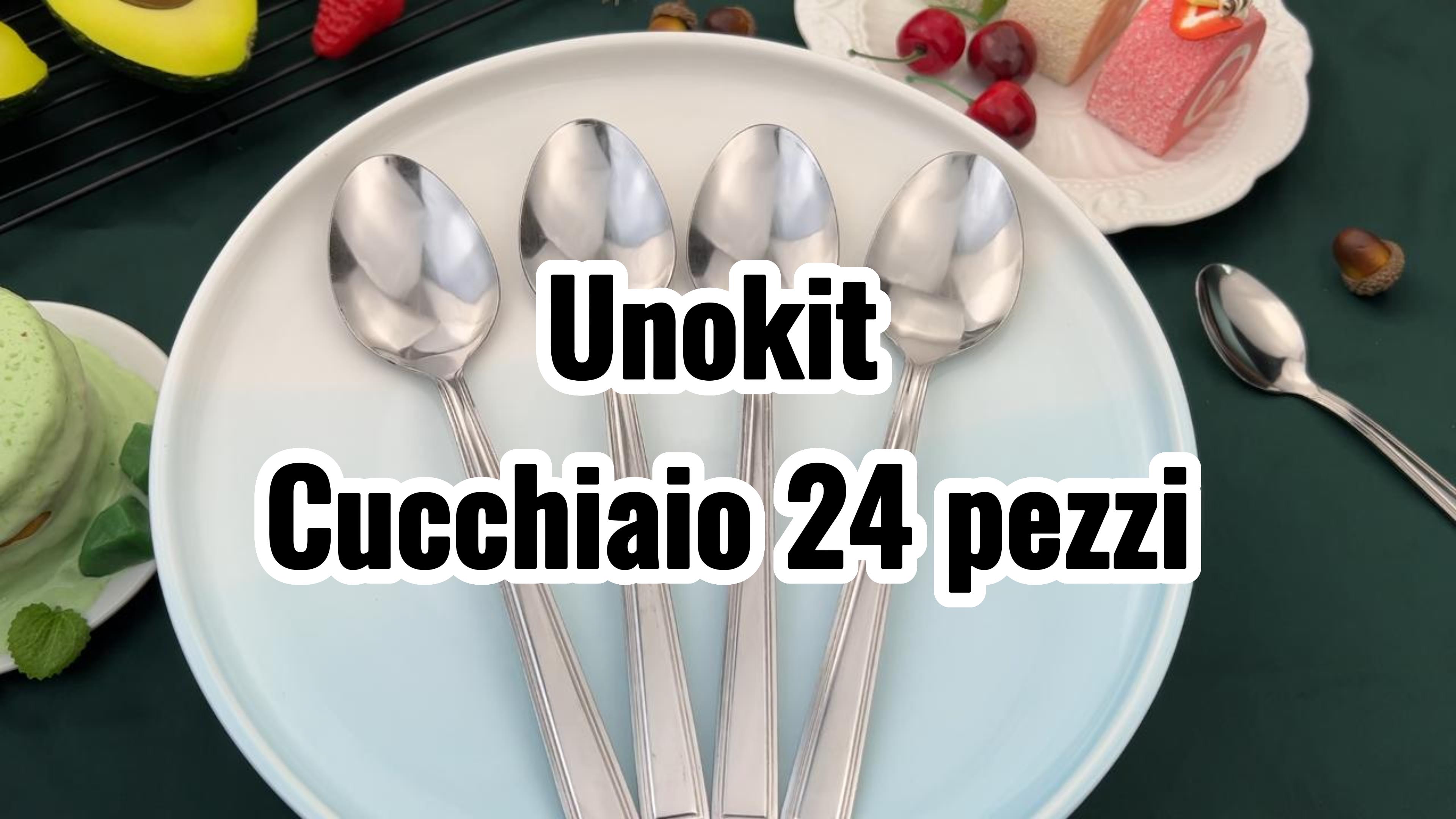 Set 24 Cucchiai Da Tavola In Acciaio Inox Nero - Eleganti E Lavabili In Lavastoviglie - Foto 12