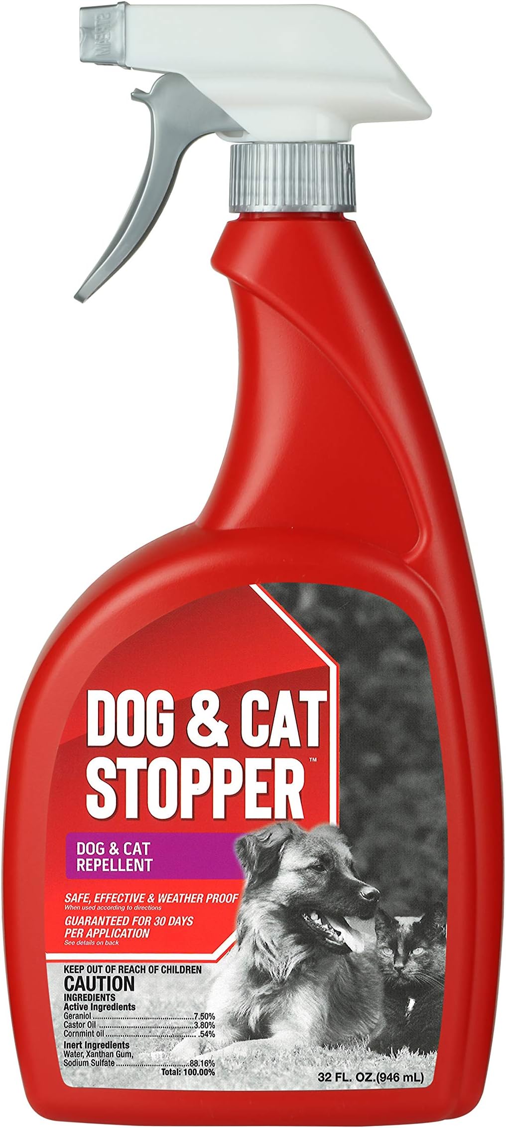 Animal Stopper Liquid Animal Stopper Repellent All Natural Effective All Year Round Safe for People and Pets No Harsh Chemicals Garden Animal Repellent - 32 oz. Trigger