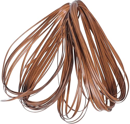 Happyyami Kit de reparación de mimbre, 1 rollo de cestas tejidas, cesta de almacenamiento de material de bastón, palos planos de mimbre, kit de