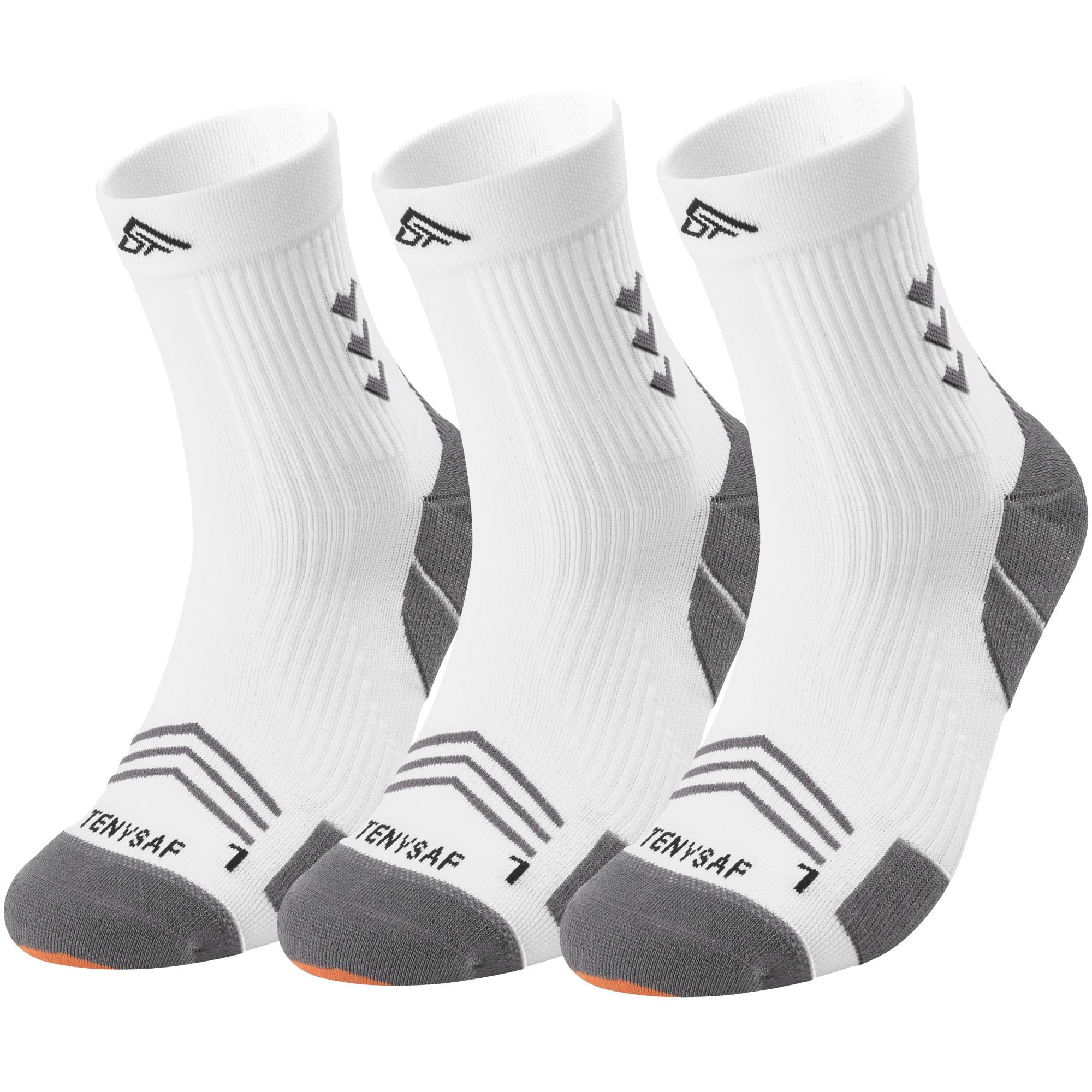 Lounwee Kompression Laufsocken Herren Damen: Anti-Blasen Kompressionssocken 3 Paar Sportsocken für Wandern Basketball Running