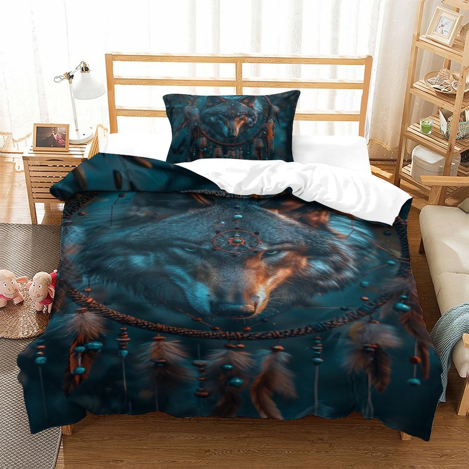 Housse de couette loup 135x200cm pour offrir un sommeil rassurant aux ados