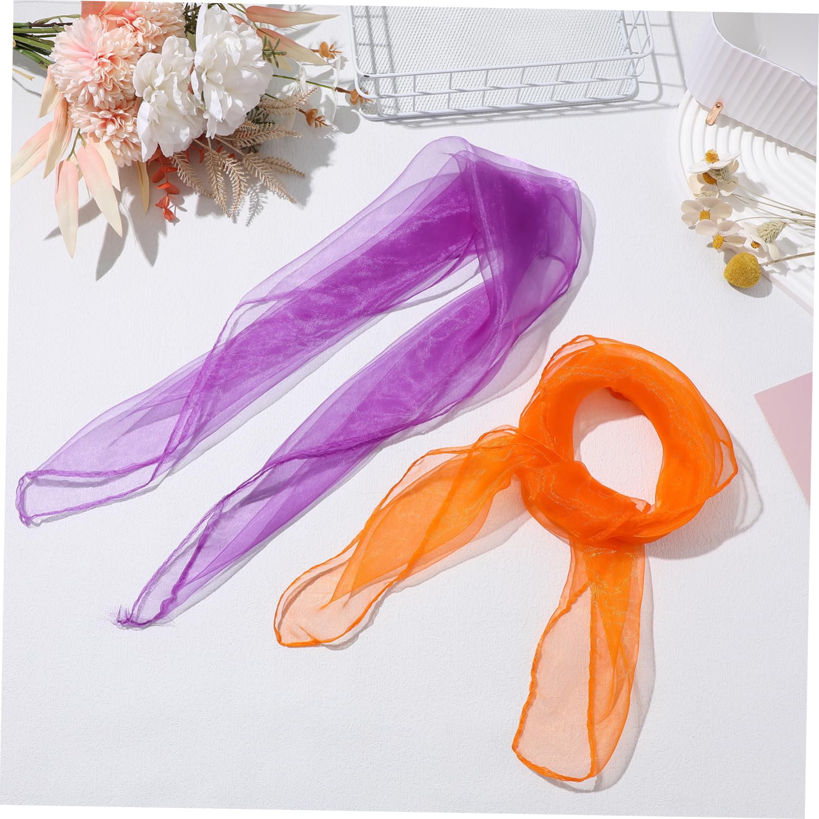 Toddmomy 21pcs Juggling Scarves Dance Silk Scarves Soft Play Scarves for Performers Acrobatic Activity Toys