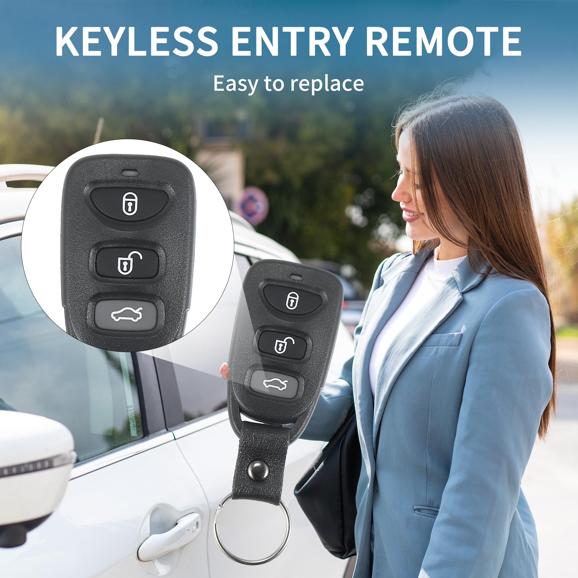 Kia Sorento Key Fob Replacement - 3 Button OBD Key For 2009-2013 Models FCC PINHA-T036