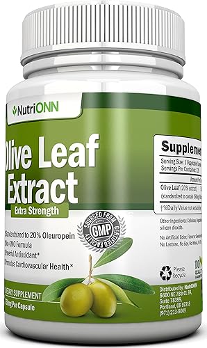 Miniatura 8 de Extracto de hoja de olivo  750 mg  120 cápsulas  Extra fuerte  20% oleuropeína  Fórmula sin OMG  Calidad premium de hojas de olivo puro  Potente