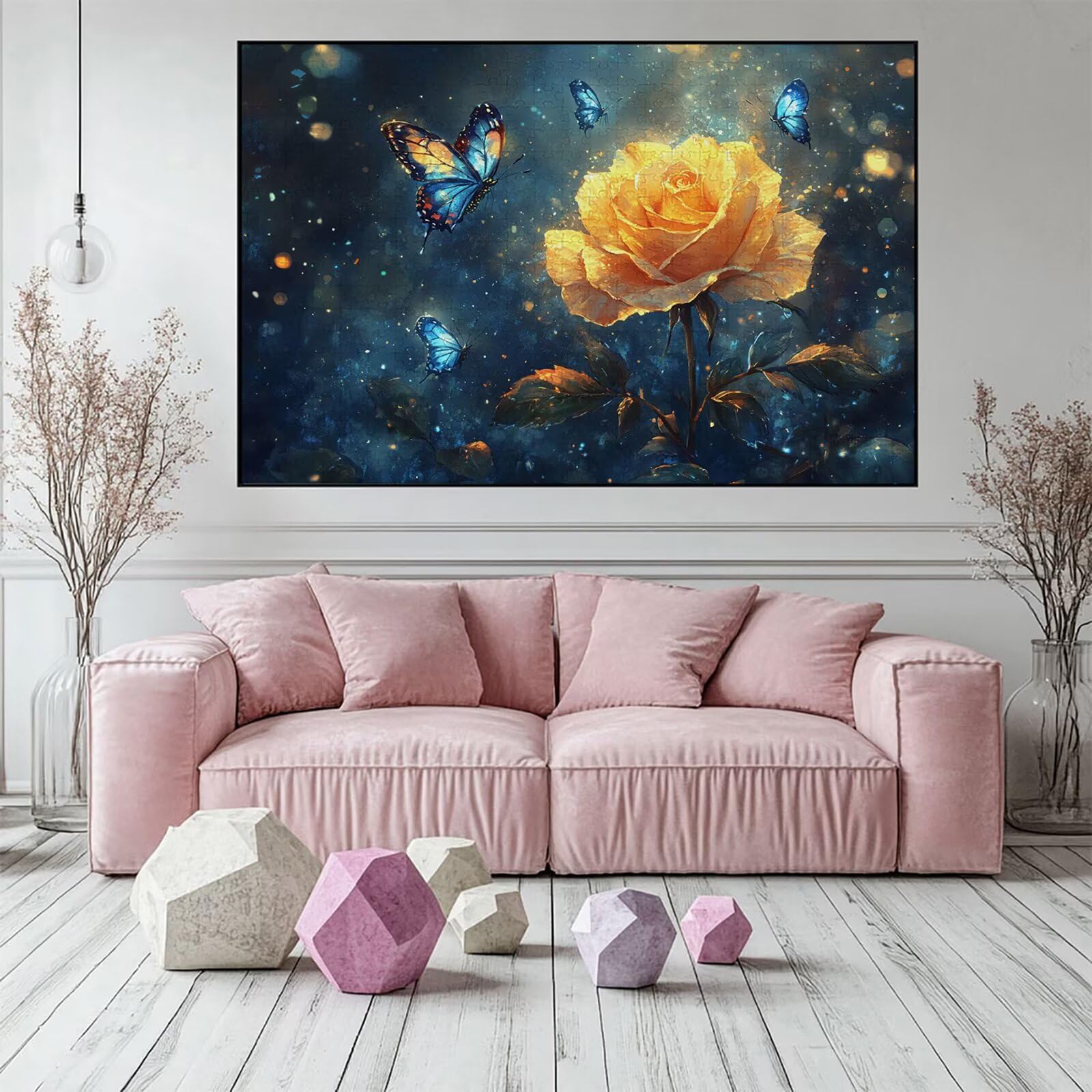 Puzzle 3000 elementów kwiaty puzzle dla dorosłych różowe 122 x 81 cm unikalne rzemiosło klasyczne 3D drewniana układanka do rodzinnych gier biznesowych, układanka do samodzielnego wykonania nawet do