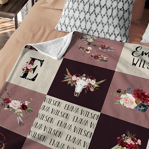 Miniatura 7 de Baby Western Stuffs para niña, manta de bebé occidental, mantas de bebé personalizadas, nombre de la manta de bebé de vaquero, mantas de bebé