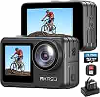 Amazon | AKASO Brave 7 LE アクションカメラ 4K60FPS 20MP