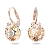 Bella V Crystal Earrings, Grey, Yellow, Clear, Rose Color Crystals, Part of the Swarovski Bella V Collection