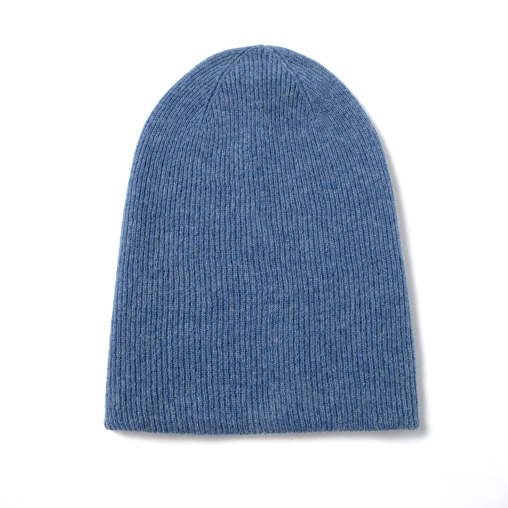 100% Puro Cachemire Cappello a Doppio Strato per Donne e Uomini, Cappello Invernale Morbido a Coste Unisex