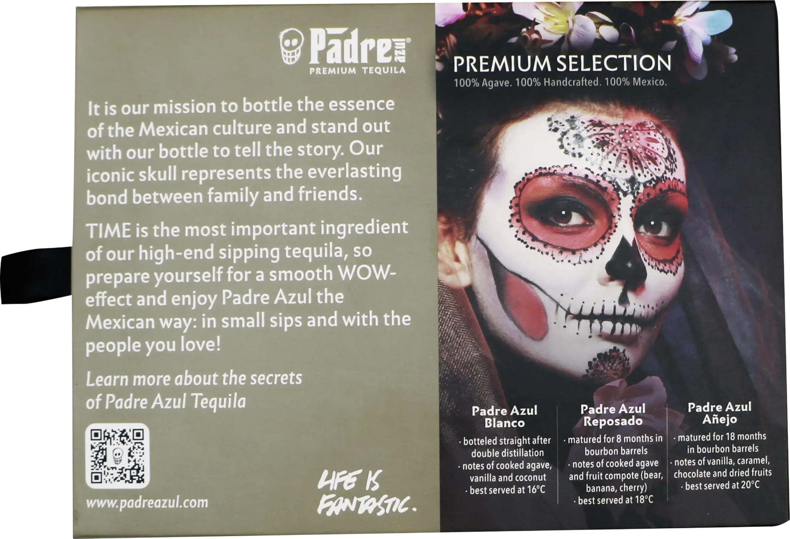Padre azul Tequila Trio Tasting & Geschenkset mexikanischer Super Premium Tequila Silver Reposado Anejo 40% vol. 3x50 ml
