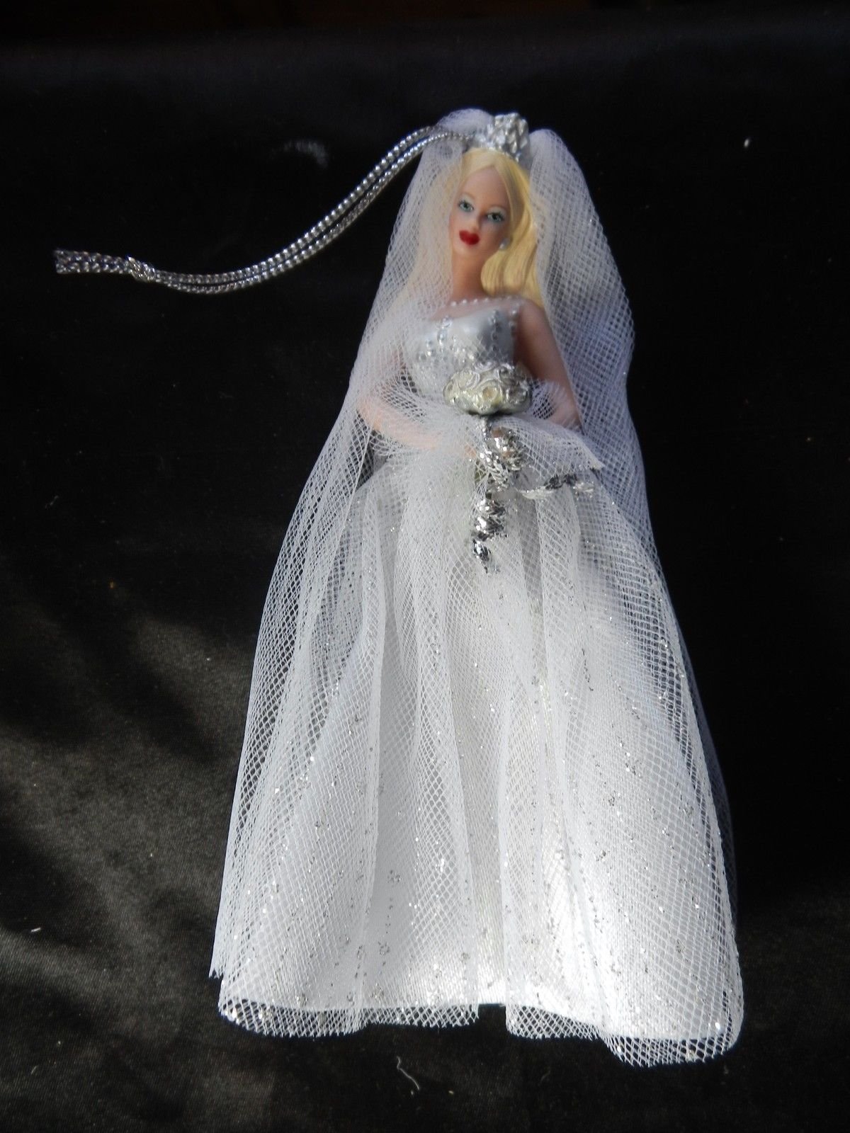 Amazon.com: Barbie Porcelain Millennium Blonde Bride Ornament by