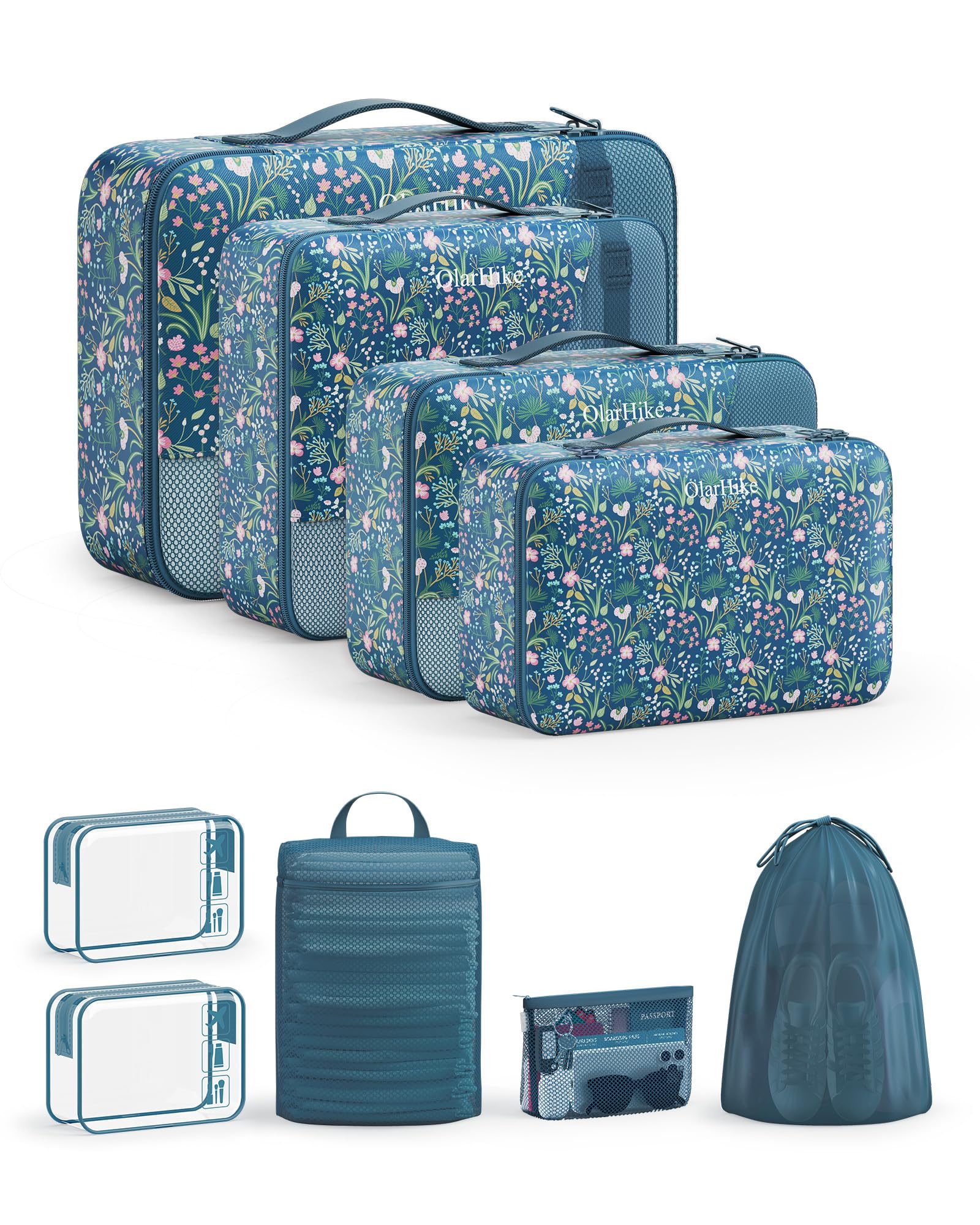 11 Set /9 Set Packing Cubes for Travel,Gifts for Women Mom Kids,TSA Approved Bags for Makeup,Cosmetic, Toiletry,Organizers for Suitcase Carry On,