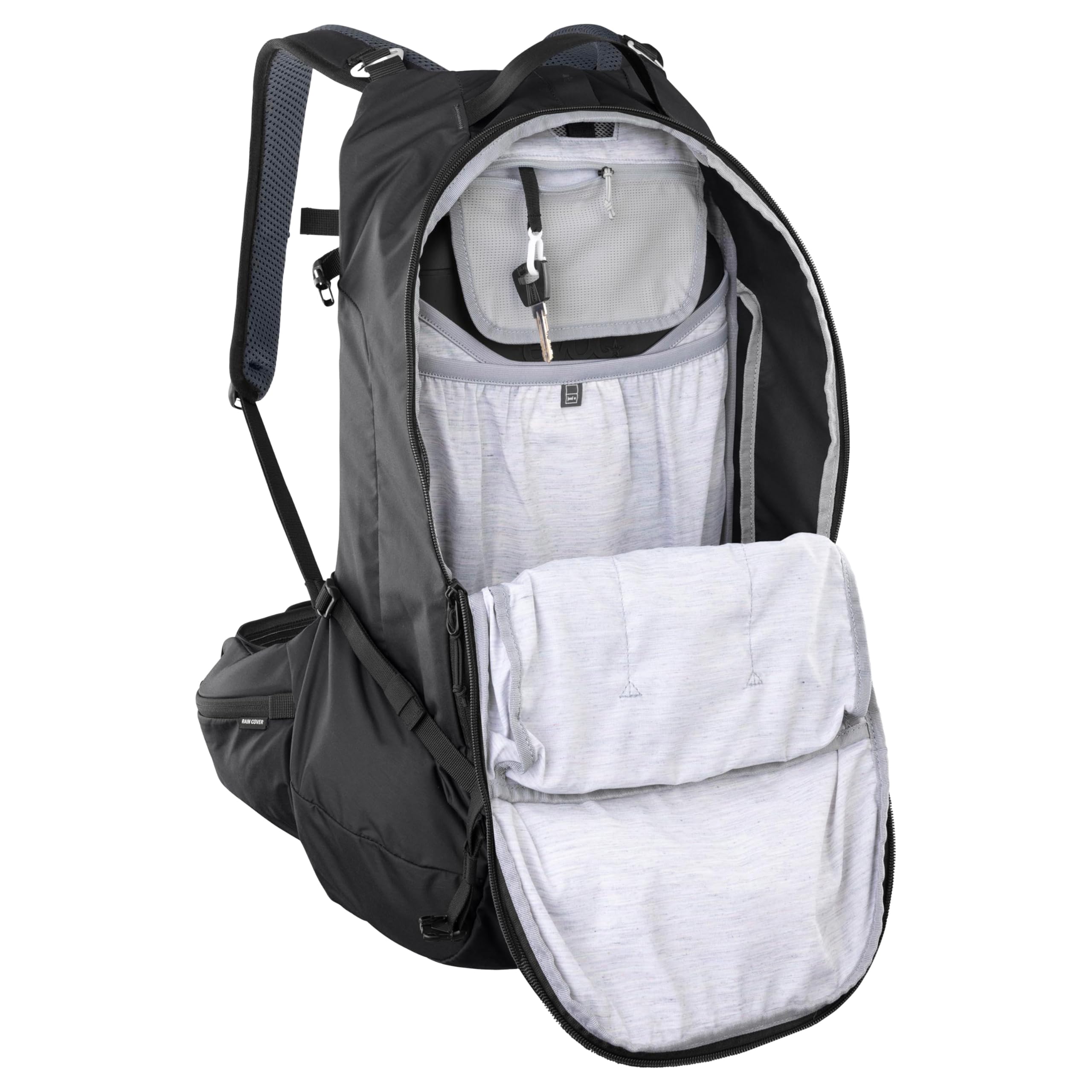 EVOC TRAIL PRO BLACKLINE 26 Sac à dos protecteur (sac à dos léger avec protection dorsale, compartiment pour poche à eau inclus, ajustement optimal)