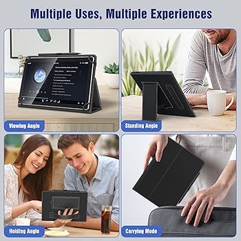 Coque Compatible Pour Klipad Kl9878a 8.0-Pouces Tablette Coque Etui Case Rotation à 360 Degrés Angles De Vue Multiples Socle En Cuir PU Folio Cover Rouge