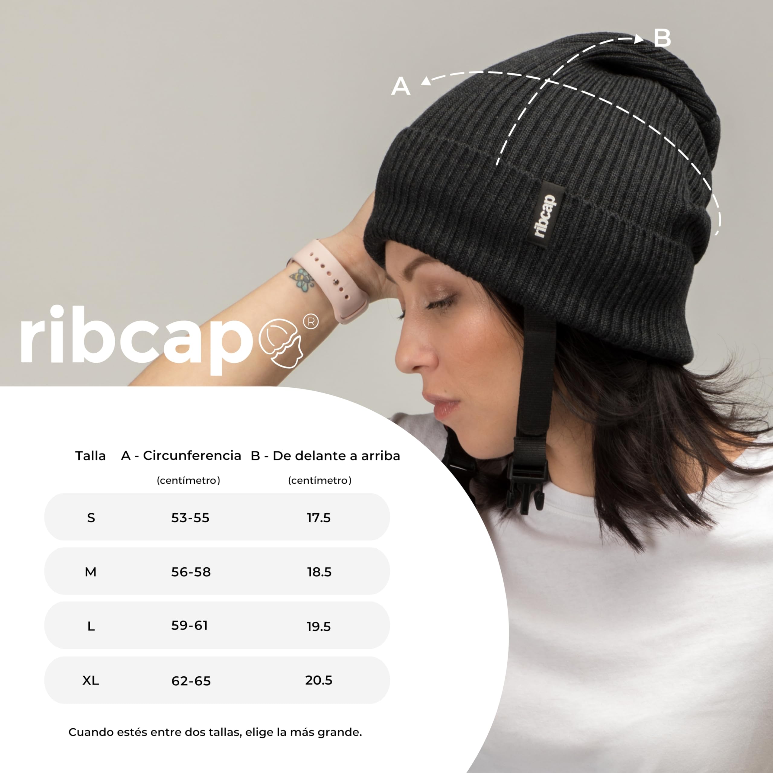 Ribcap Lenny Antracita | Casco Protector Blando para Personas con Epilepsia