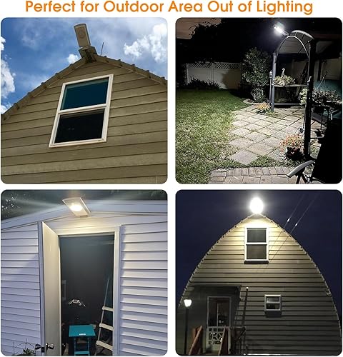 Miniatura 3 de Luces solares de calle con sensor de movimiento para exteriores, regulable y blanco frío (6000 K) y blanco cálido (3000 K) y temporizador, luz de