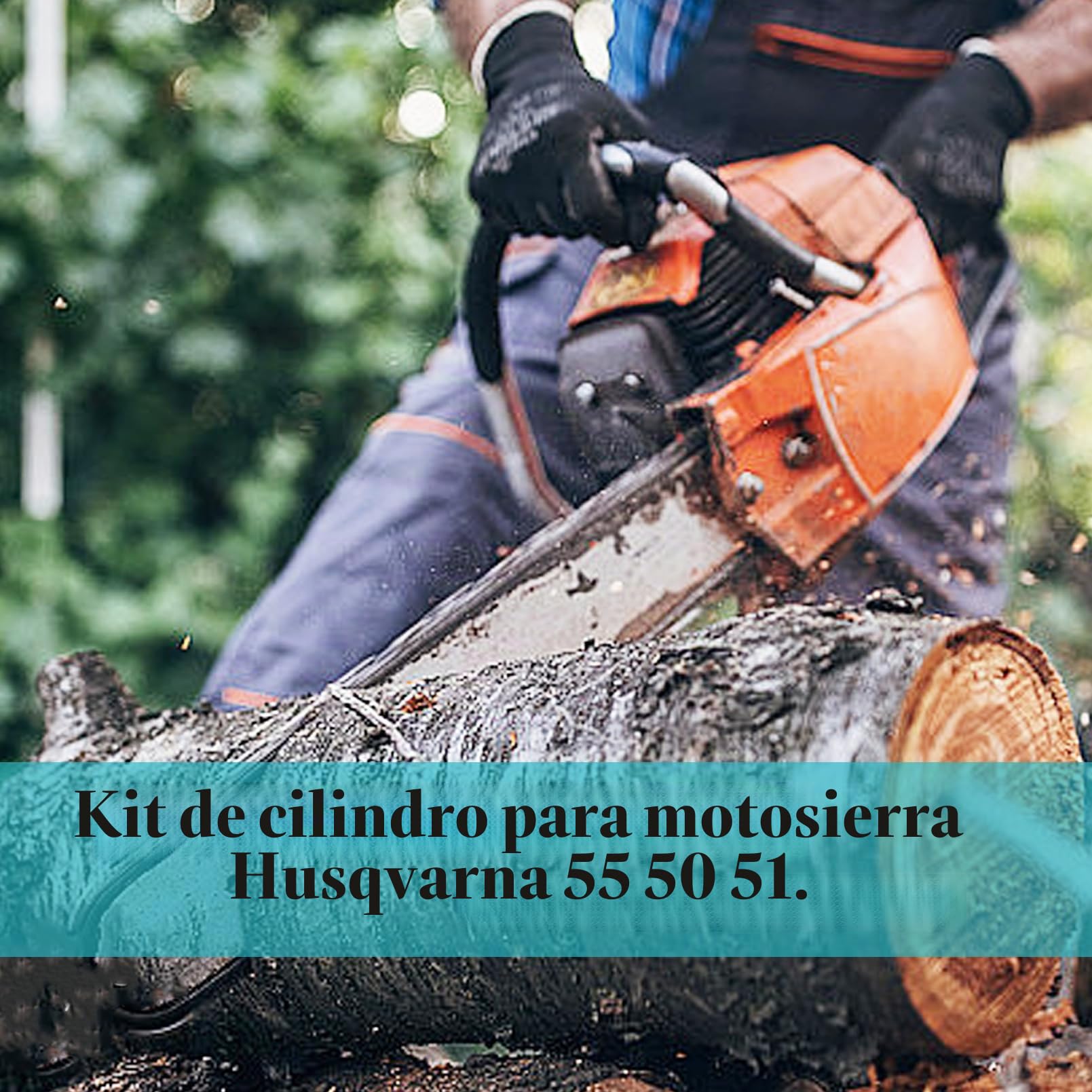 46mm Rodamiento de Manivela de Pistón Cilindro para Husqvarna 55 50 51 Motosierra con 55 carburador 268 Bobina de Encendido Junta de Silenciador Sello Aceite Descompresión Reemplazar 503609171