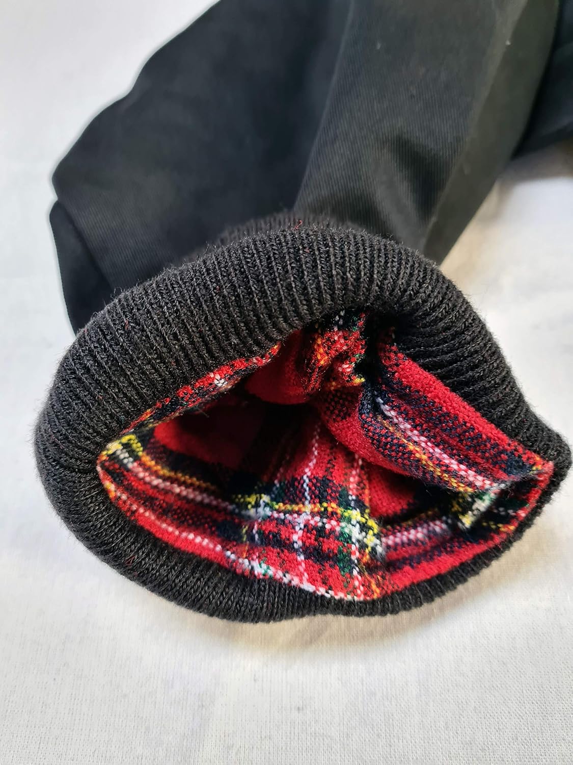 Men´s Black Hooded Harrington Jacket Knightsbridge Tartan Lined England Style Slim-Fit