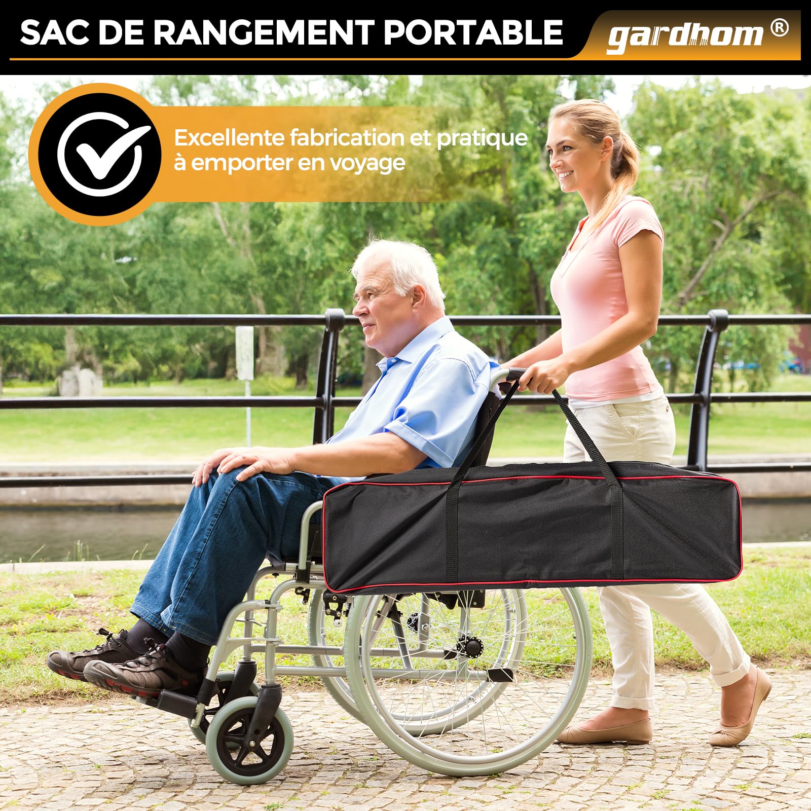 2PCS Rampes Télescopiques pour Fauteuils Roulants, gardhom 98.5-183CM Rampe d'Accès pour Fauteuils Roulants Rampe d'Accès Antidérapante Réglable avec Bords de Sécurité Max. 272 kg