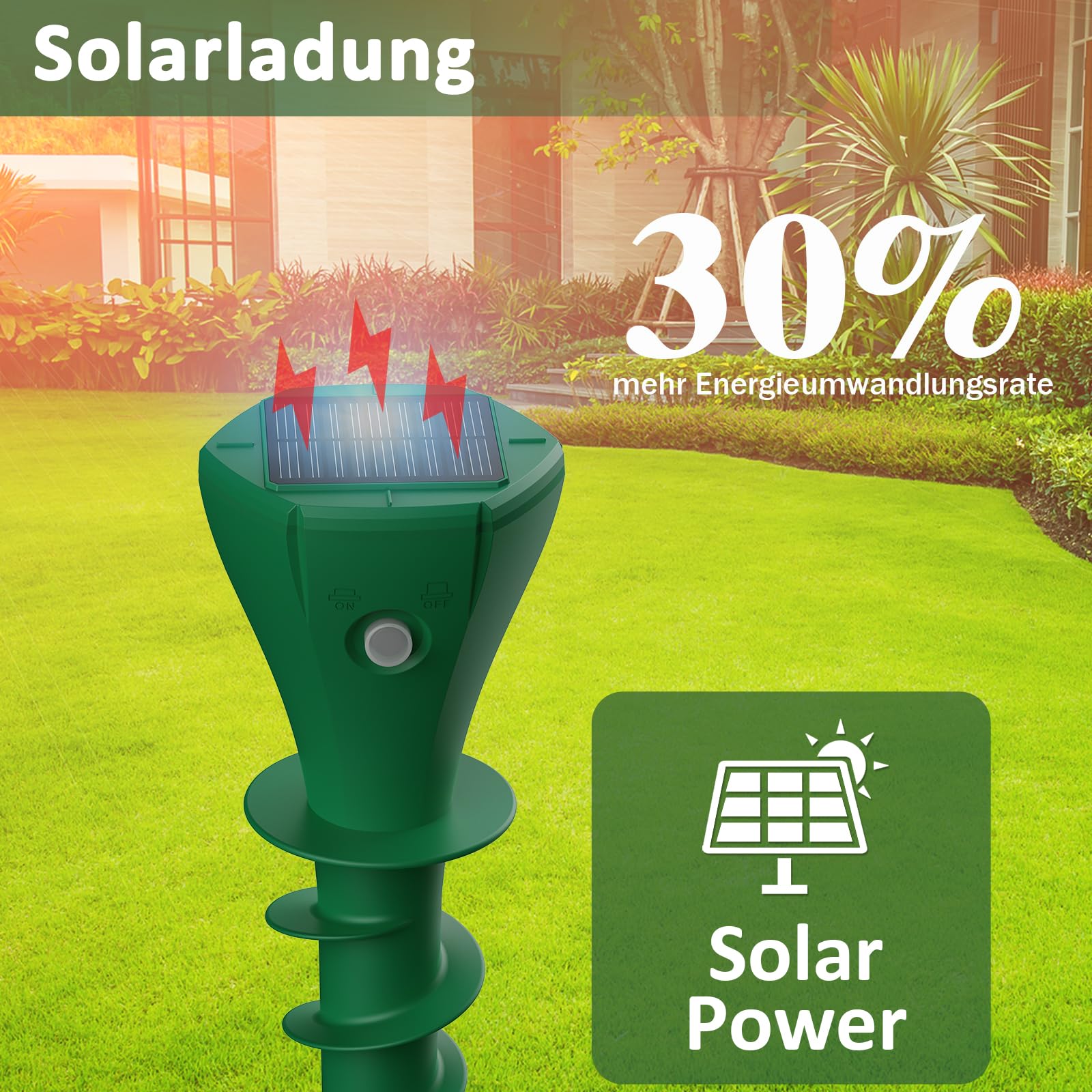 Repelente de topos – Ganador de la prueba solar, adecuado para la expulsión de topos, 4 unidades