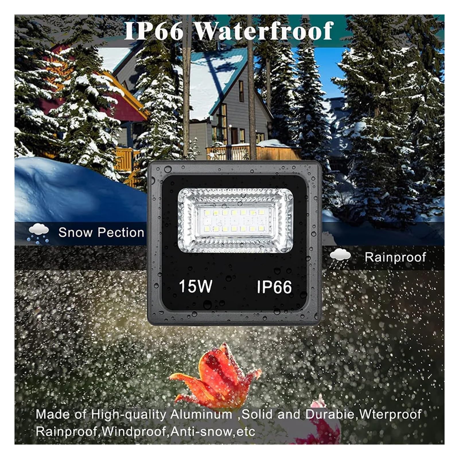 2 PCS Impermeabile 15W 25W Smart LED Luce Di Inondazione RGB APP Controllo Proiettori A Garden Party Paesaggio Illuminazione Scenica Garage da giardino(25W)