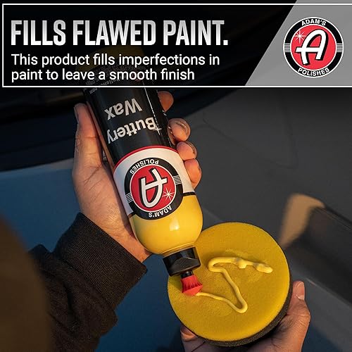 Miniatura 6 de Adam's Buttery - Kit de cera de carnauba pura para detallar el automóvil, cera húmeda líquida después del lavado del coche para brillo, brillo y