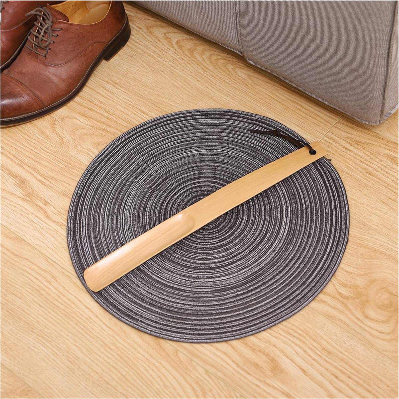 Calzascarpe 2 packs 40&16 cm forte Lungo Calzascarpe scarpa Lifter con corda appesa Calzante Scarpe faggio manico lungo corno per tutte le scarpe tacchi stivali scarpe da ginnastica
