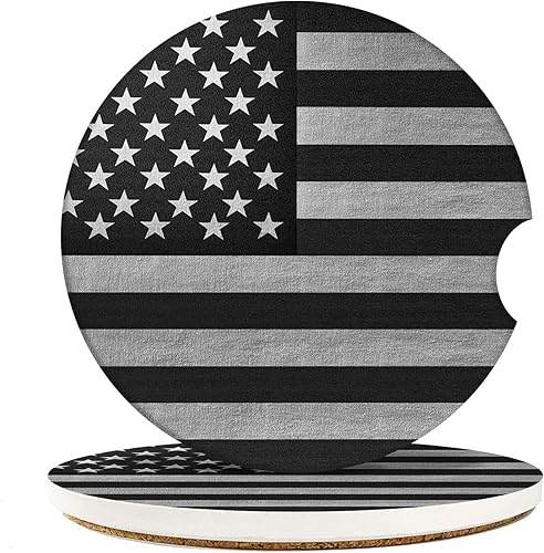 Miniatura 1 de Britimes Posavasos absorbentes para automóvil para bebidas, paquete de 2 portavasos, piedra de cerámica de 2.56 pulgadas y base de corcho