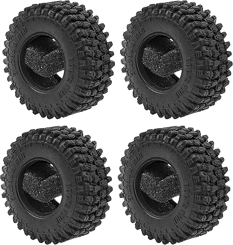 ShareGoo - 4 neumáticos de 1.0 pulgadas para rastreadores a control remoto, de 0.787 in de ancho, compatibles con Axial 124 SCX24 Gladiator Bronco