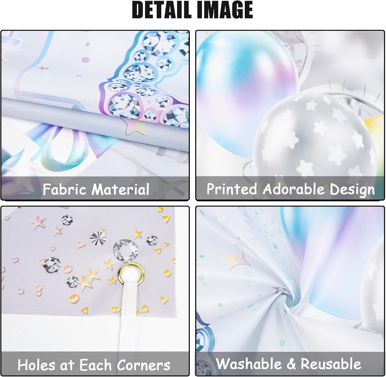 Sweet 16 Birthday Party Decorations for Girls - Colorful Silver 16th Happy Birthday Banner Heart Balloons Number 16, Photo Backdrop Crown Sash Party Supplies for Sixteen Years Old - Image 4