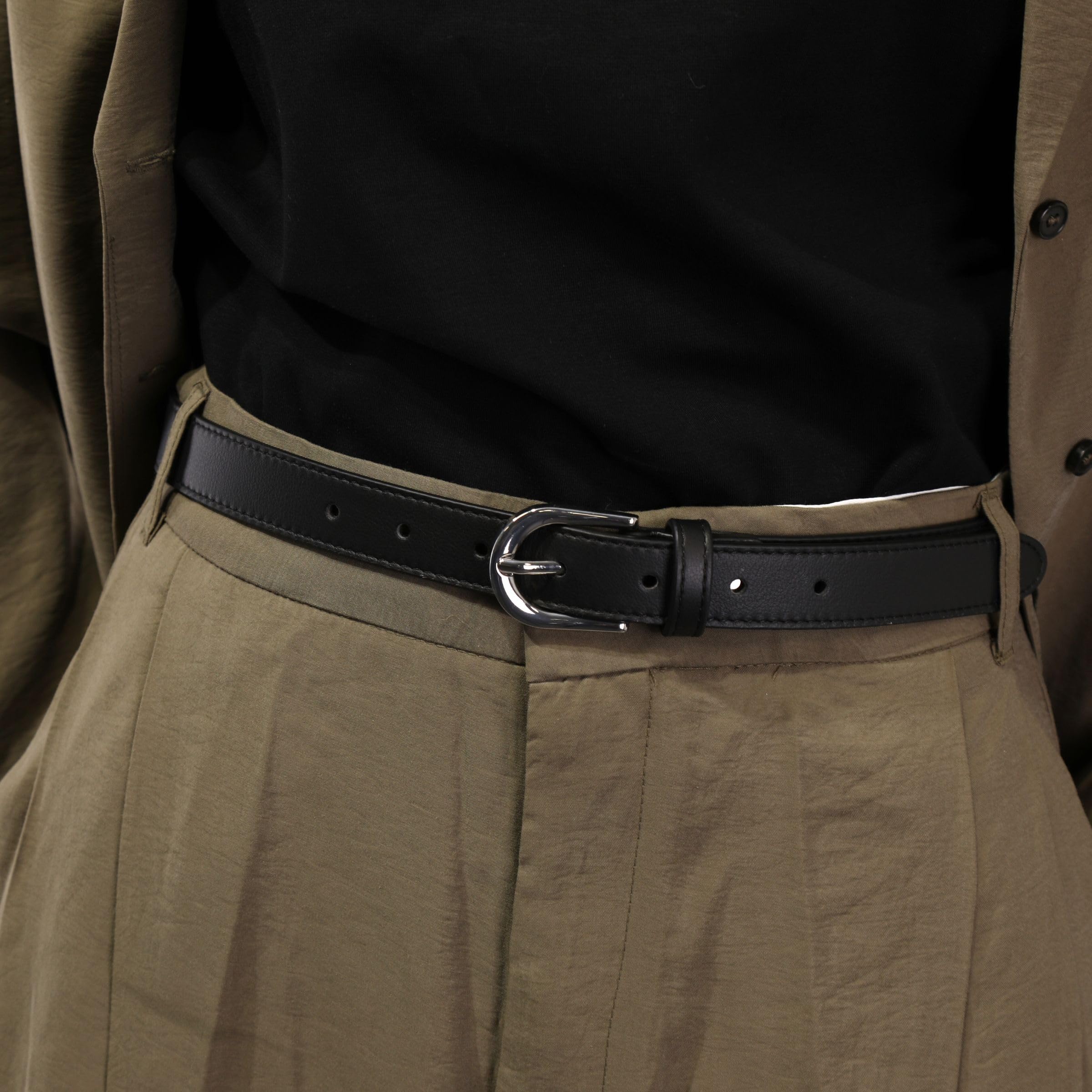 FASHIONGEN - Cinturón para mujer en cuero italiano, LUNA, Fabricado en Francia