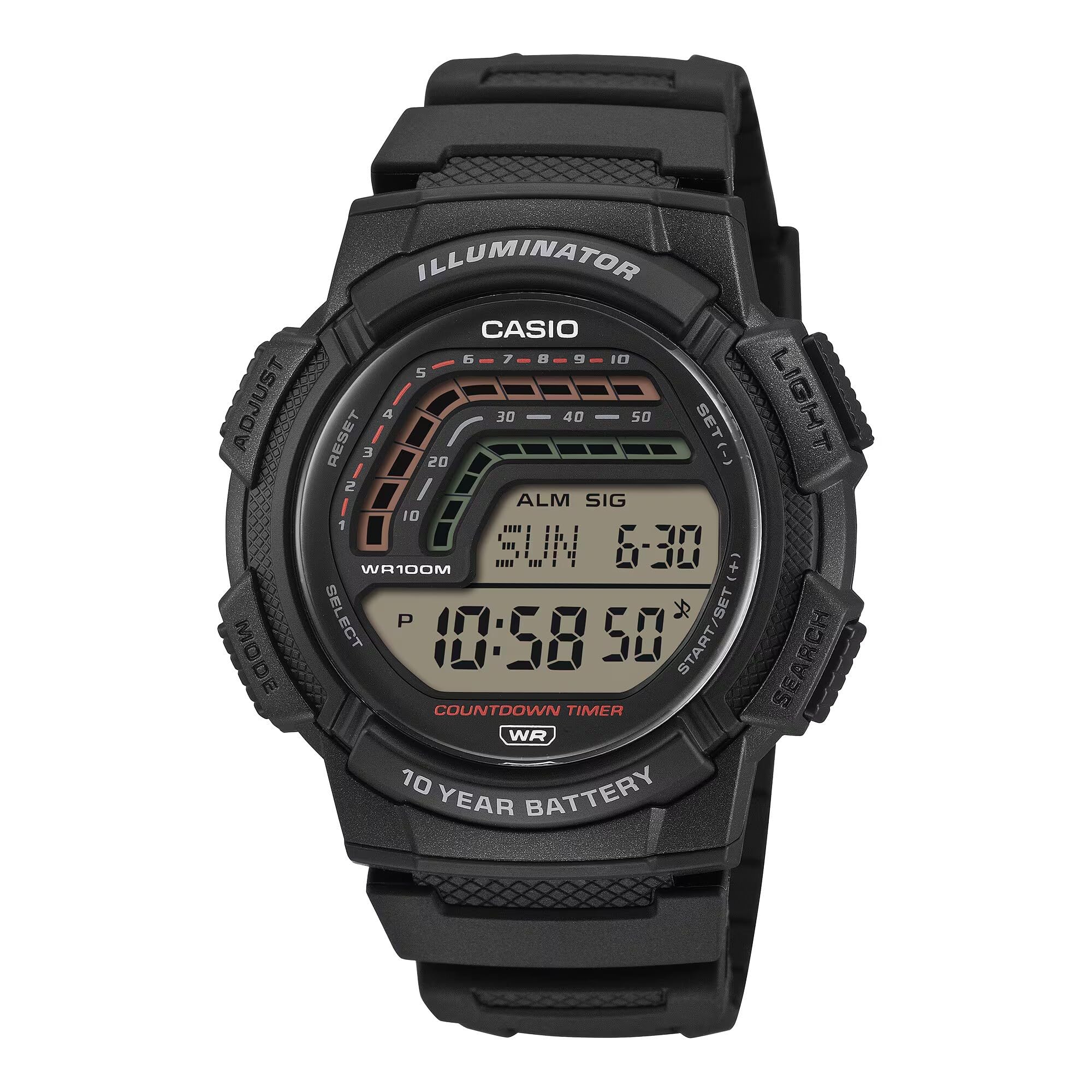 Casio Black Mens Digital Watch Casio Collection WS-1800-1AVEF