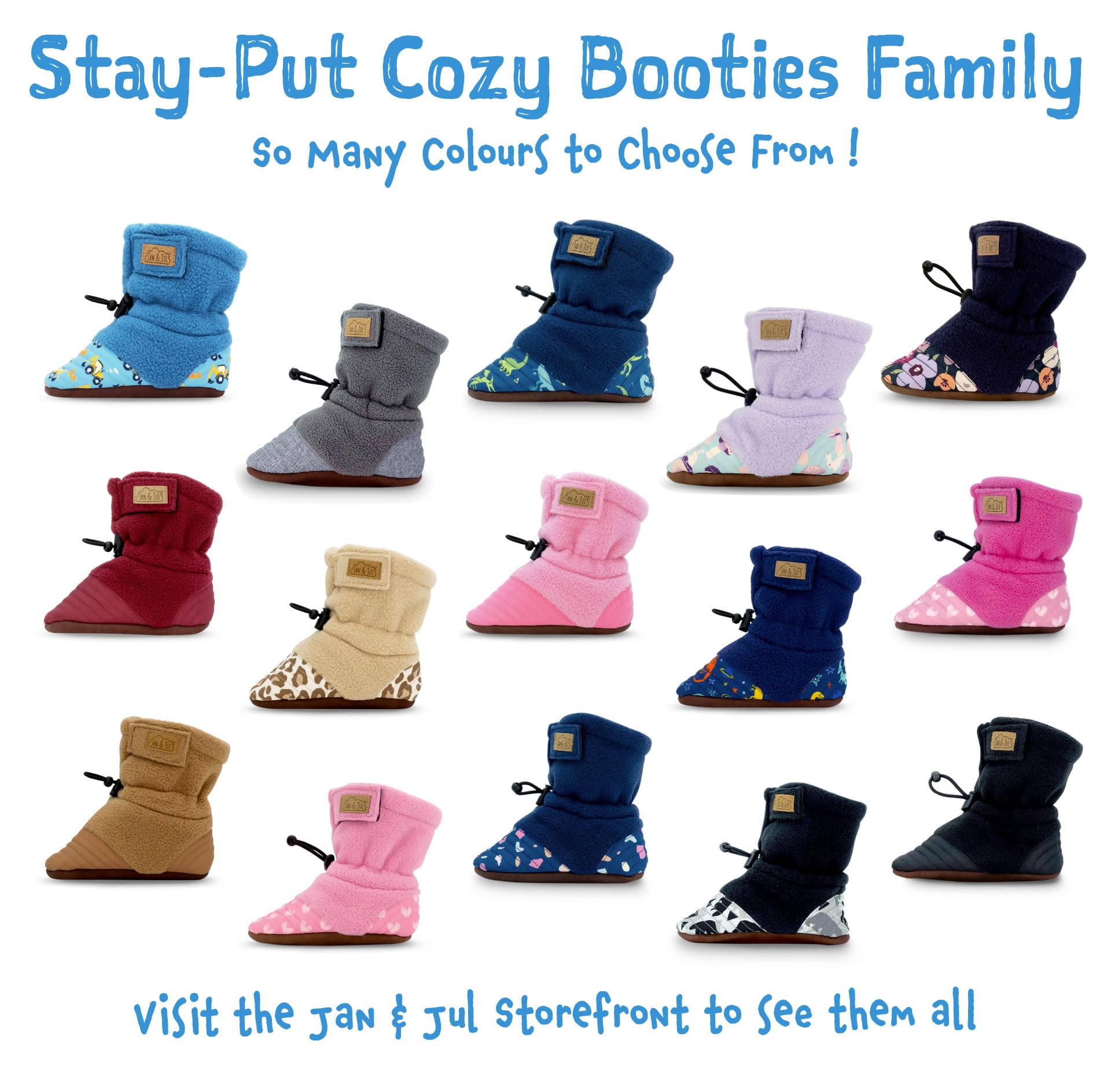 JAN & JUL Bottines confortables en polaire antidérapantes pour bébés et tout-petits
