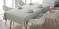 Home Direct Pöttyös PVC Asztalterítő - Könnyen Tisztítható, Vízálló Abrosz, Zsálya Zöld Színben, 100x140 cm, Téglalap Alakú 4