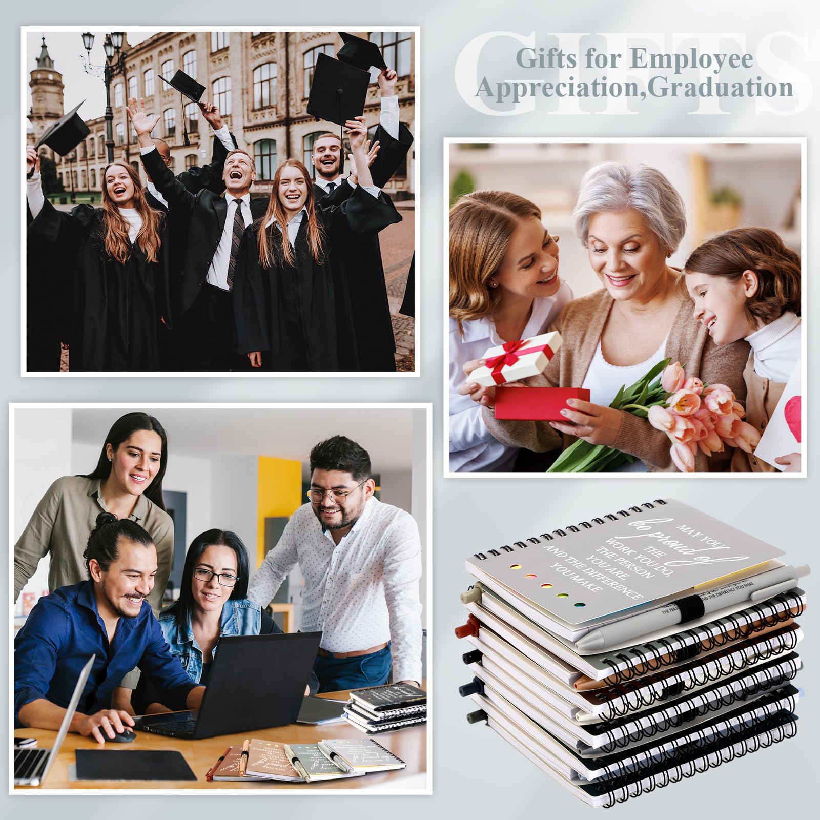 Set di 30 regali di apprezzamento per dipendenti, regalo per la giornata dei professionisti amministrativi con quaderni, note adesive e penne, regali di ringraziamento per colleghi, personale