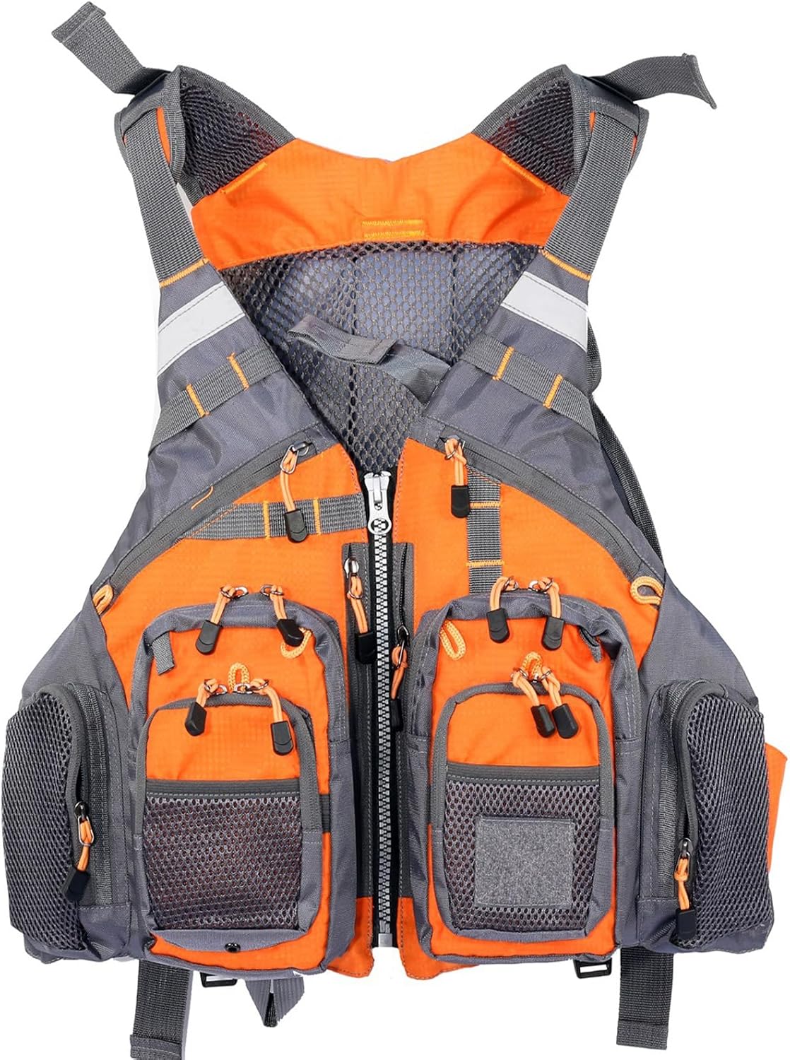 Lifejacket Aldult ,Kayak Fishing Lifejacket Vest, Swimming Lifejacket, Adjustable Lifejacket with Whistle,Buoyant Jacket, Suitable for Water Sports, Surfing, Boating, Fishing