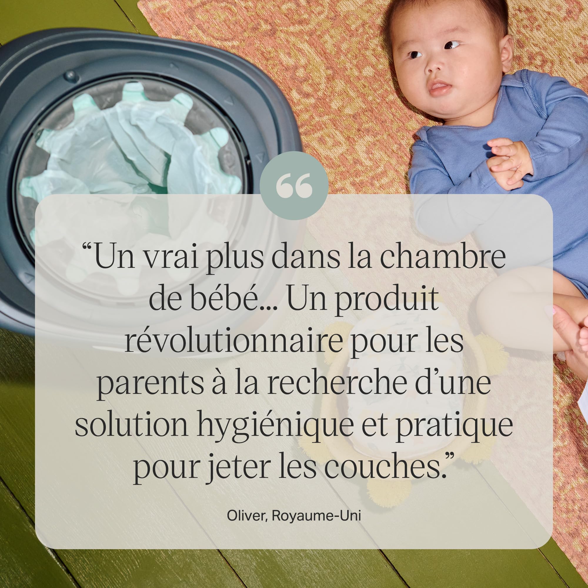 Tommee Tippee Poubelle à couches Twist & Click, Pack Exclusif avec x2 Recharges incluses, Protection anti-odeurs et anti-germes garantie, Grande capacité