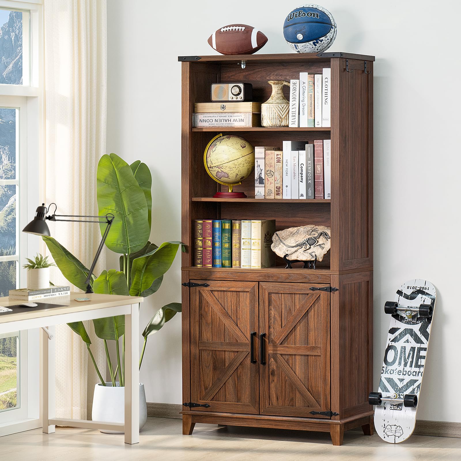 本棚・本収納 ANTON BOOKSHELF brown ANTON BOOKSHELF ANTON brown｜シェルフ｜IDEE SHOP Online
