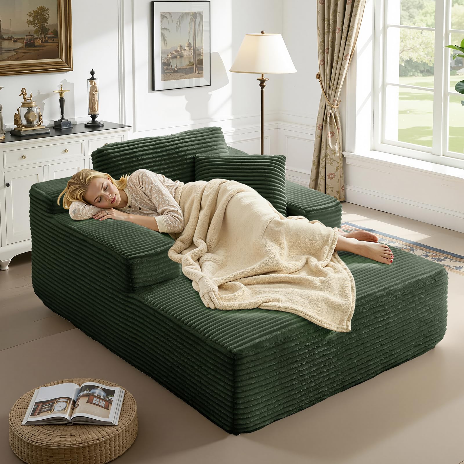 Amazon.com: Meqiodas 68.5 Inch Oversized Indoor Chaise Lounge