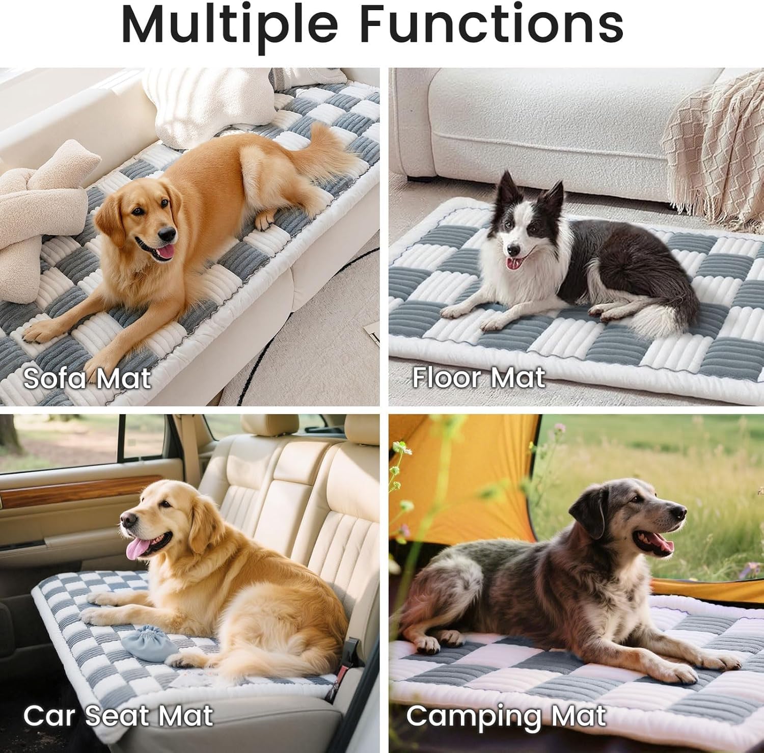 LiveGo Couch Cover for Dogs Washable, Sofa Cover Protector, Couch Covers for 3 Cushion Couch Sofa Pet Friendly, Soft, Non Slip (Cream Blue, 70x150 cm / 27.6x59.06 in)