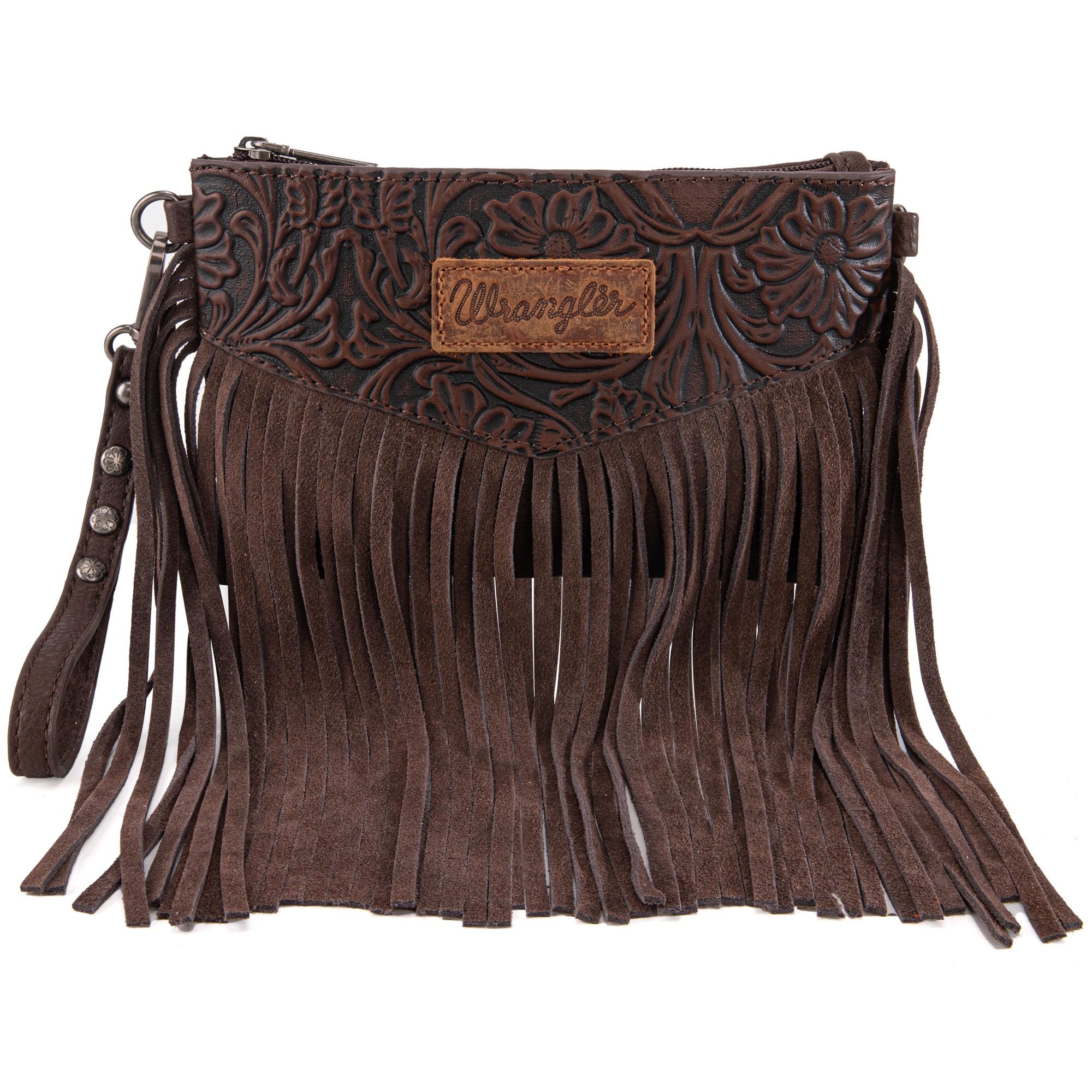 Wrangler Crossbody Small Purse for Women Wristlet Fringe Bag Western Purse