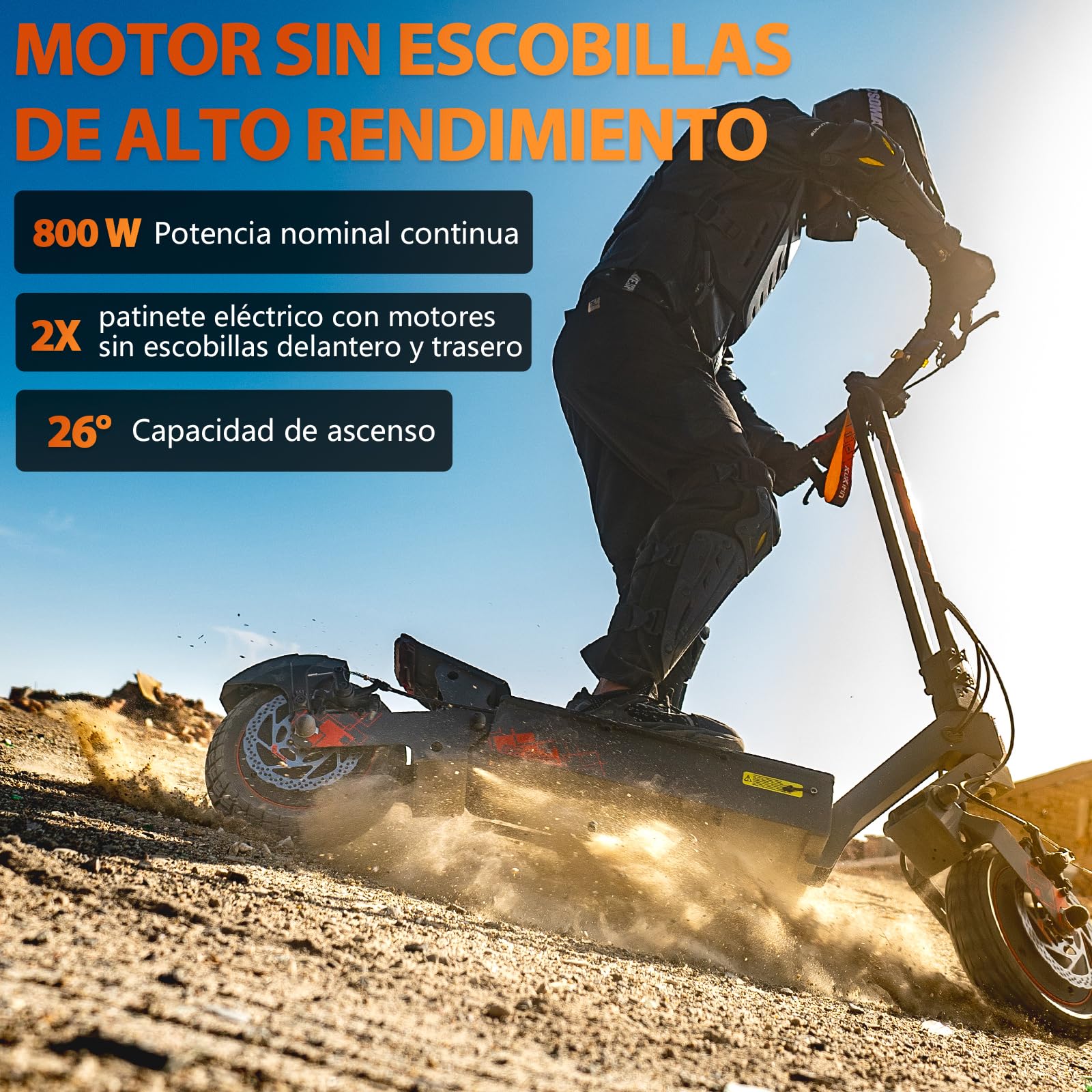 Kukirin Patinete Eléctrico Adultos Todoterreno,Patin Electrico,Scooter Electrico Potente Plegable/Autonomía de 55-60 km/Ruedas de 10"/Carga máxima 120kg/IP54/Doble Frenos de Disco,G2 Ultra