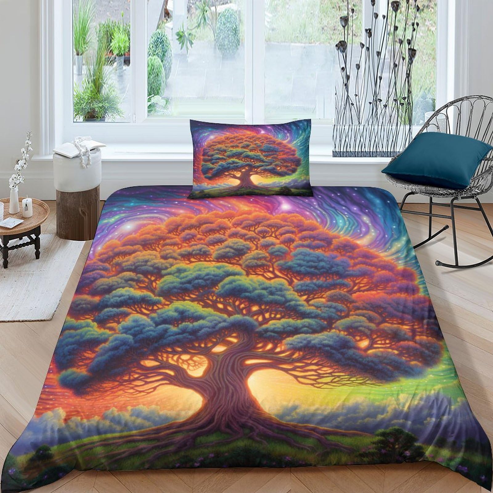 Housses de couettes galaxie 3D pour chambre d'enfant et adulte ambiance cosmique