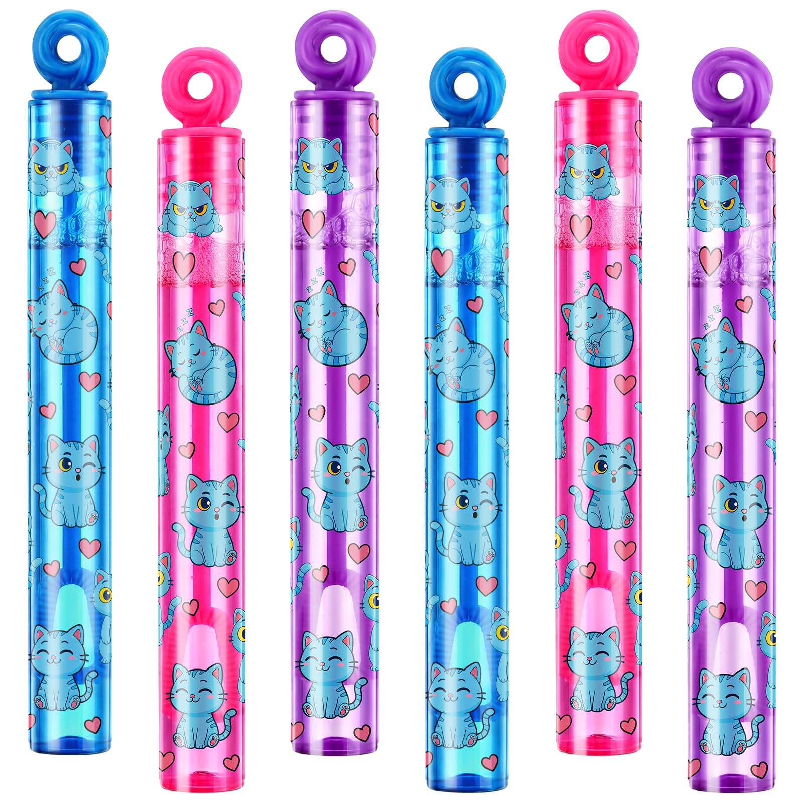 Rotatingpals 20 Pcs Blue Cat Pattern Bubble Wands Kpop Bubbles Party Favors for Adult Summer Activity Birthday Gifts Prizes Carnival Goody Bag Stuffers Wedding Supplies — image 1