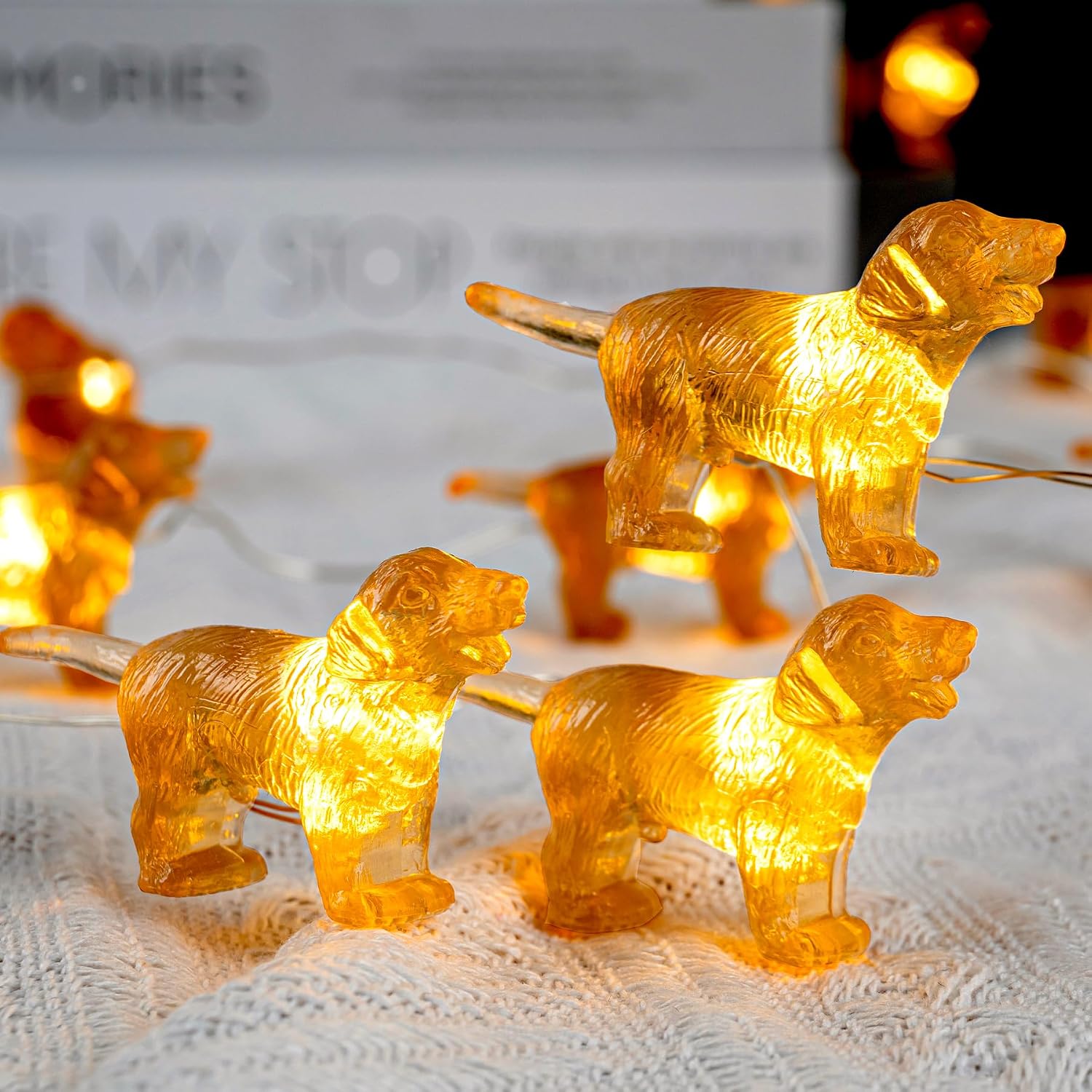 Labrador Retriever Dog String Lights, 8.5ft 20LED USB and Battery Operated Fairy Lights with Remote Puppy Gifts for Pet Owners Christmas Lights for Indoor Outdoor Wedding Birthday Parties Xmas Tree