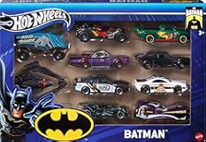 Hot Wheels Toy Cars&comma; 10-Pack of Batman-Themed 1&colon;64 Scale Die-Cast Vehicles&comma; Popular Hero&comma; Sidekick & Villain Castings from The Global Franchise