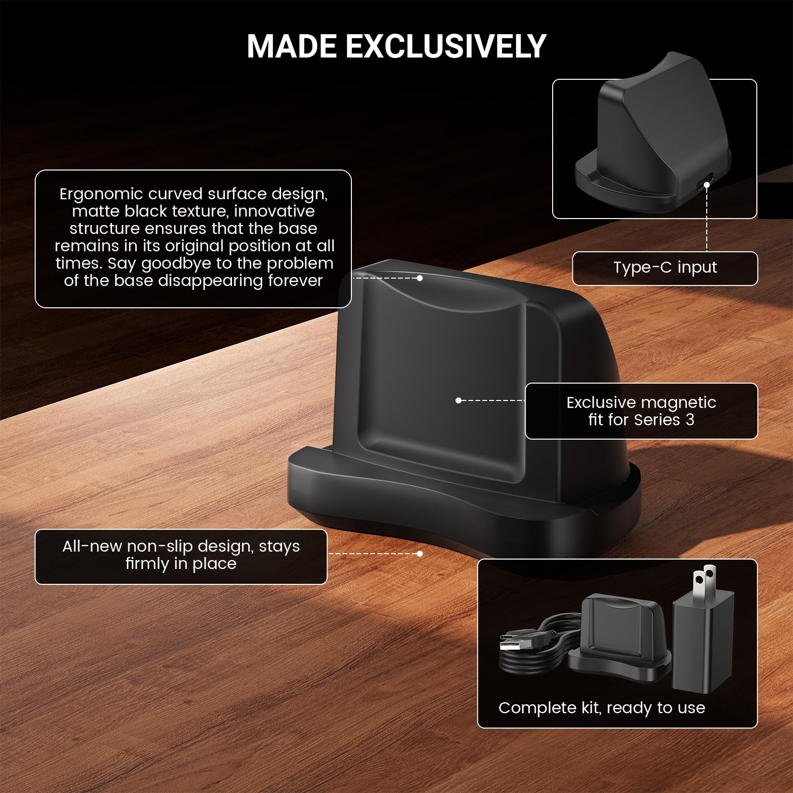 Charging Base for Dog Tracker - Compatible with Fi Series 3 GPS Tracker Smart Pet Collar Activity Monitor Replacement Magnetic Charger Station Adapter(Charging Only; Bluetooth Not Supported) - image 3