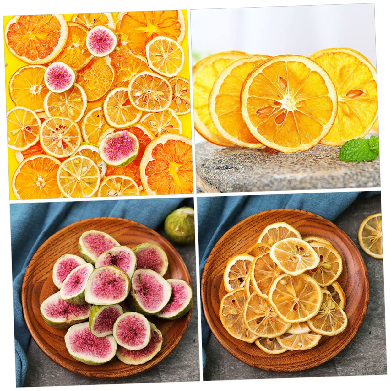 Gadpiparty 2stücke Deko Getrockneten Orangenscheiben Und Früchten Für Kreative Bastelideen Für Weihnachtskränze Tischdekoration Und Zufällige