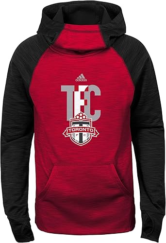adidas Sudadera con capucha de manga larga Target Forward para niñas de la MLS, variación del equipo