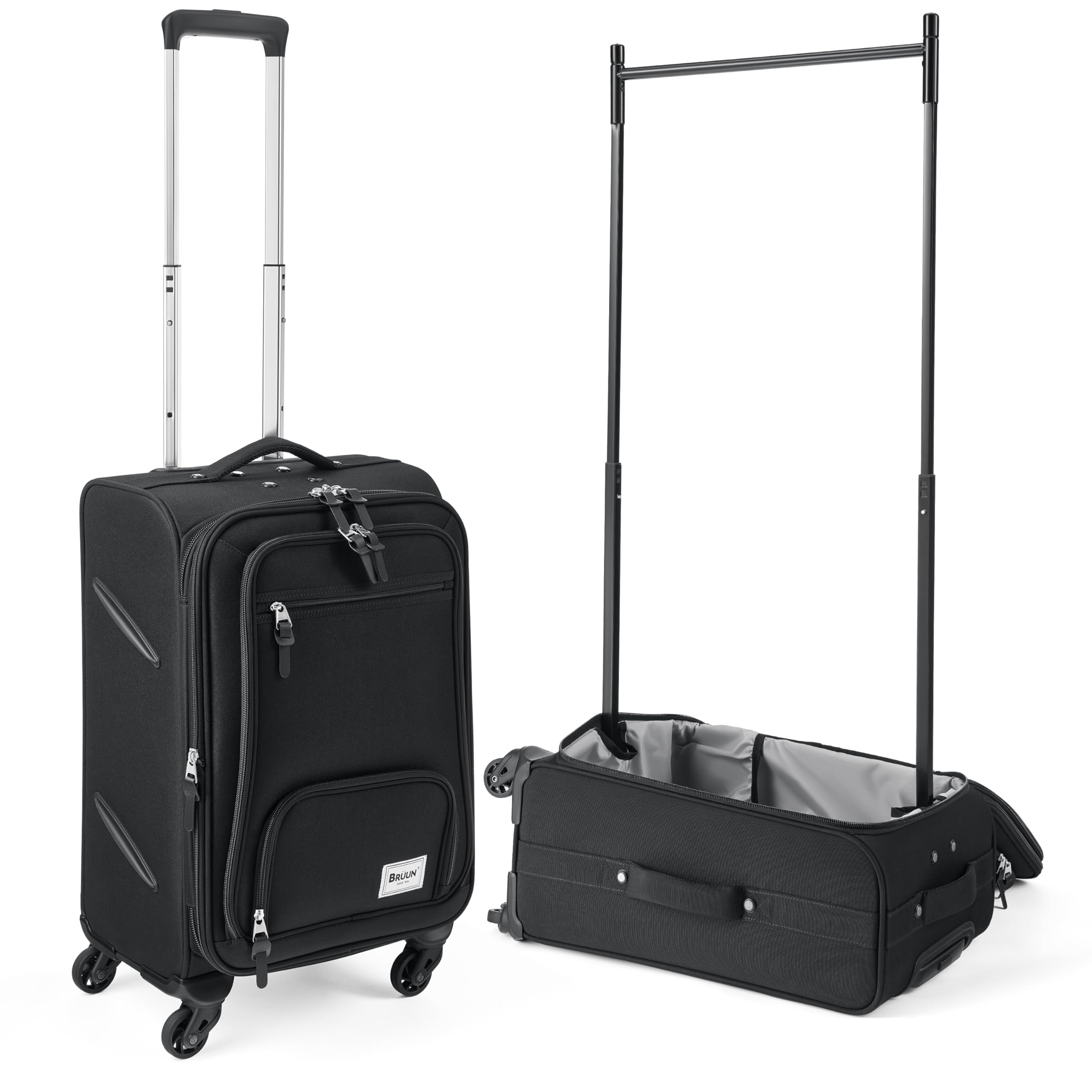 BRÜUN Dance Bag with Garment Rack in Black